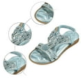 thumbnail image 5 of Huowey Girl Princess Sandals Rhinestone Slingback Sandals Sandals Elastic Ankle Strap Casual Bohemian Beach Shoes, 5 of 8
