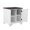 White, variant on Dtwnek Wood Side Table with 2 Baskets and 1 Door, End Table for Living Room, Office, White