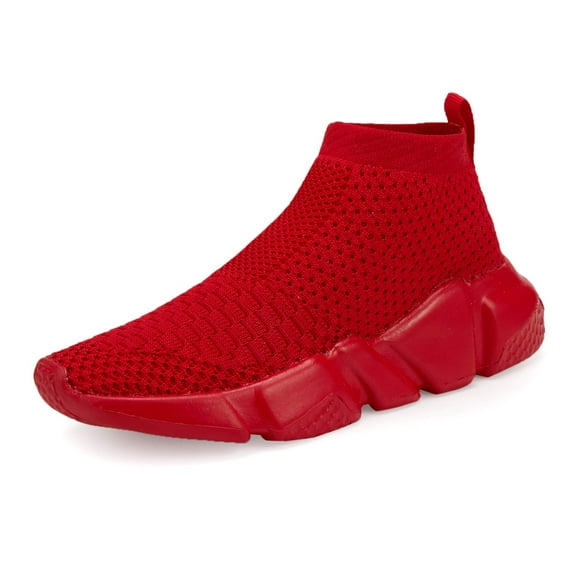Casbeam Boys and Girls Breathable Lightweight Fashion Casual Sports Walking Shoes Running Sneakers 044 All Red 36