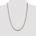 thumbnail image 2 of Solid 925 Sterling Silver 5.5mm Beveled Cuban Curb Chain Necklace 20" - with Secure Lobster Lock Clasp, 2 of 5