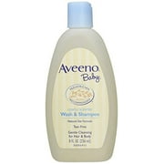6 Pack Aveeno Baby Wash and Shampoo Lightly Scented Wash and Shampoo 8oz Each