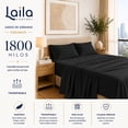 thumbnail image 4 of Juego de Sábanas Laila Comfort Premium 1800 Hilos Queen Negro, 4 of 9