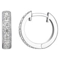 thumbnail image 2 of Forever Facets 3/8 CT TW Lab Grown Diamond Hoops in Platinum over Sterling Silver, Adult Female, 2 of 8
