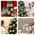 thumbnail image 2 of HOOWIFFY 1 Pack Natural Wood Slice Christmas Tree Ornaments, Hand-Carved Hanging Pendant Decorations for Holiday Decor, 2 of 8