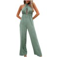 thumbnail image 2 of Ichuanyi Liquidación de mujeres New Summer Hanging Neck Hollow Open Back Back informal de pierna ancha ICHUANYI WER202308243617, 2 of 9