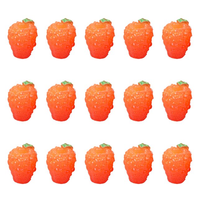 15Pcs Miniature Fruit High Simulation Wide Application Resin Micro Landscape Fruit Figurine Party Supplies