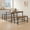 Brown, variant on Dining Table Set for 4, Kitchen Table and Chairs for 4 with Wine Rack, Rectangular Dining Room Table Set with Bench, 4 Piece Dining Table Set for Small Space, Apartment, Retro Brown