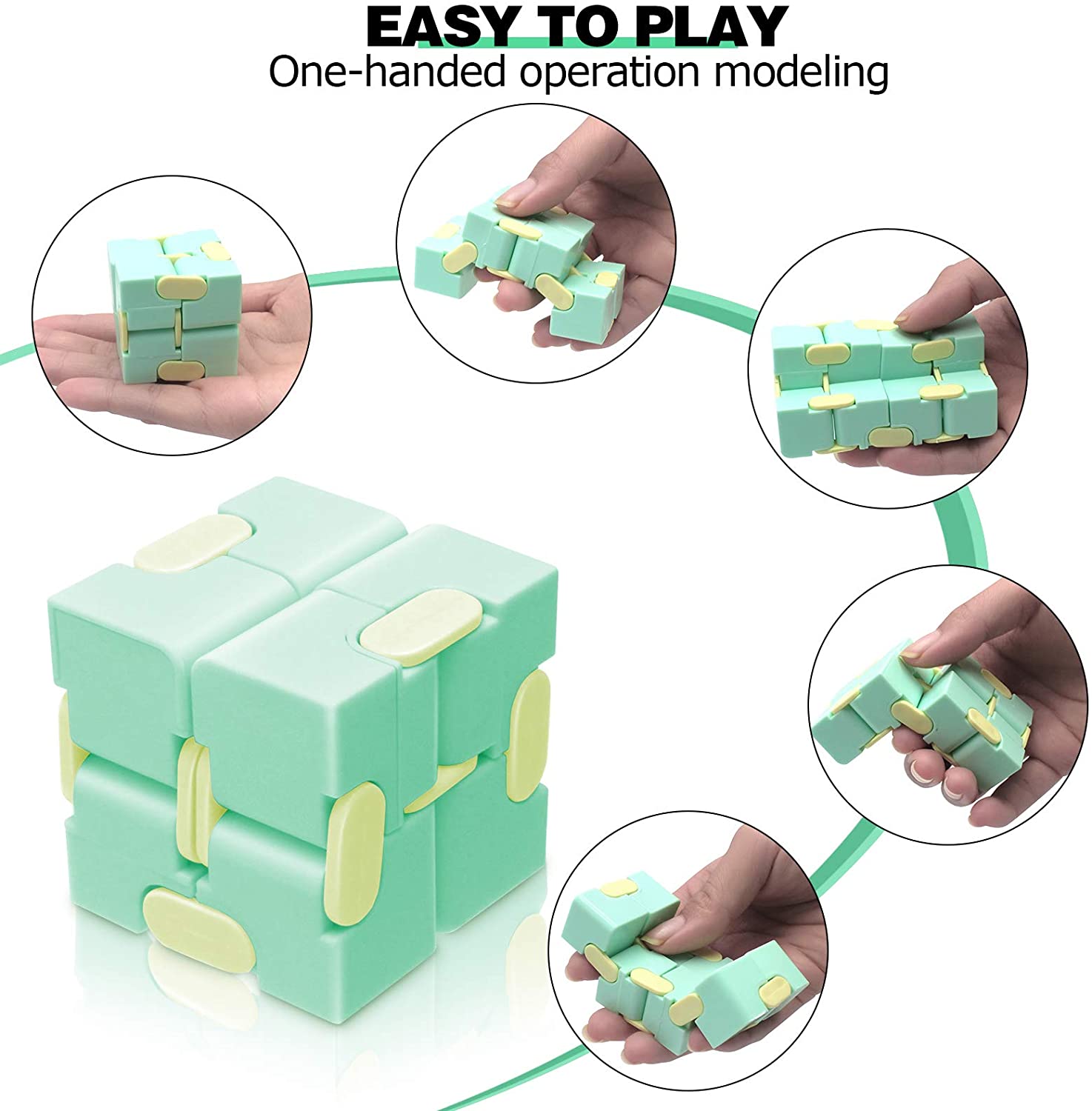 Office Desk Fidget Gadget 12-Pack Infinity Cube Fidget Toys - Sensory ...