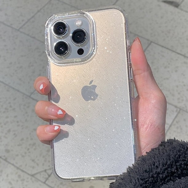 Funda de teléfono con purpurina transparente de lujo para iPhone, 11, 12, 13, 14 Pro Max, Xs, XR Max, 7, 8 Plus, Mini SE, 2020