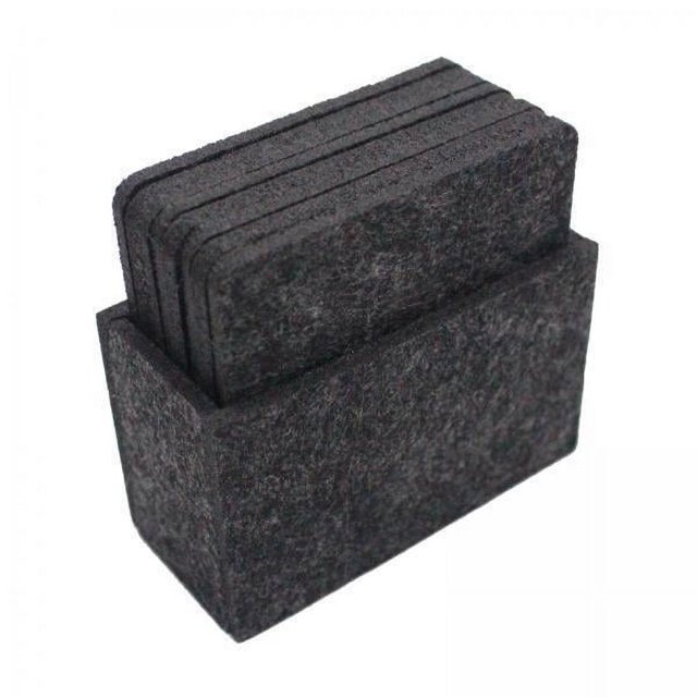 4x 8 Unidades de Taza de Posavasos Absorbente Alfombrilla Caja de Almacenamiento Tazón Taza de Manteles para Cocina Comedor 4 piezas