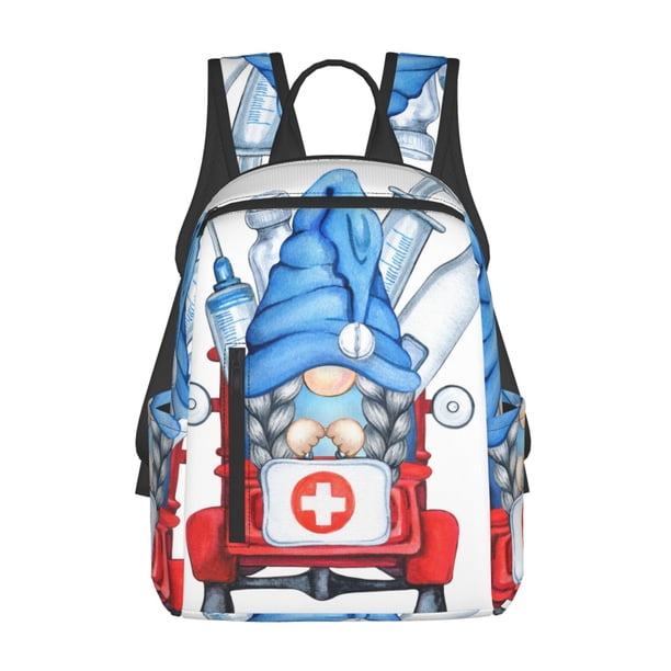 Fotbe Medicine Gnome Truck Red Mochila Ligera para Hombres y Mujeres - Duradera y Resistente al Agua, Ideal para Escuela, Trabajo, Viajes y Uso Diario