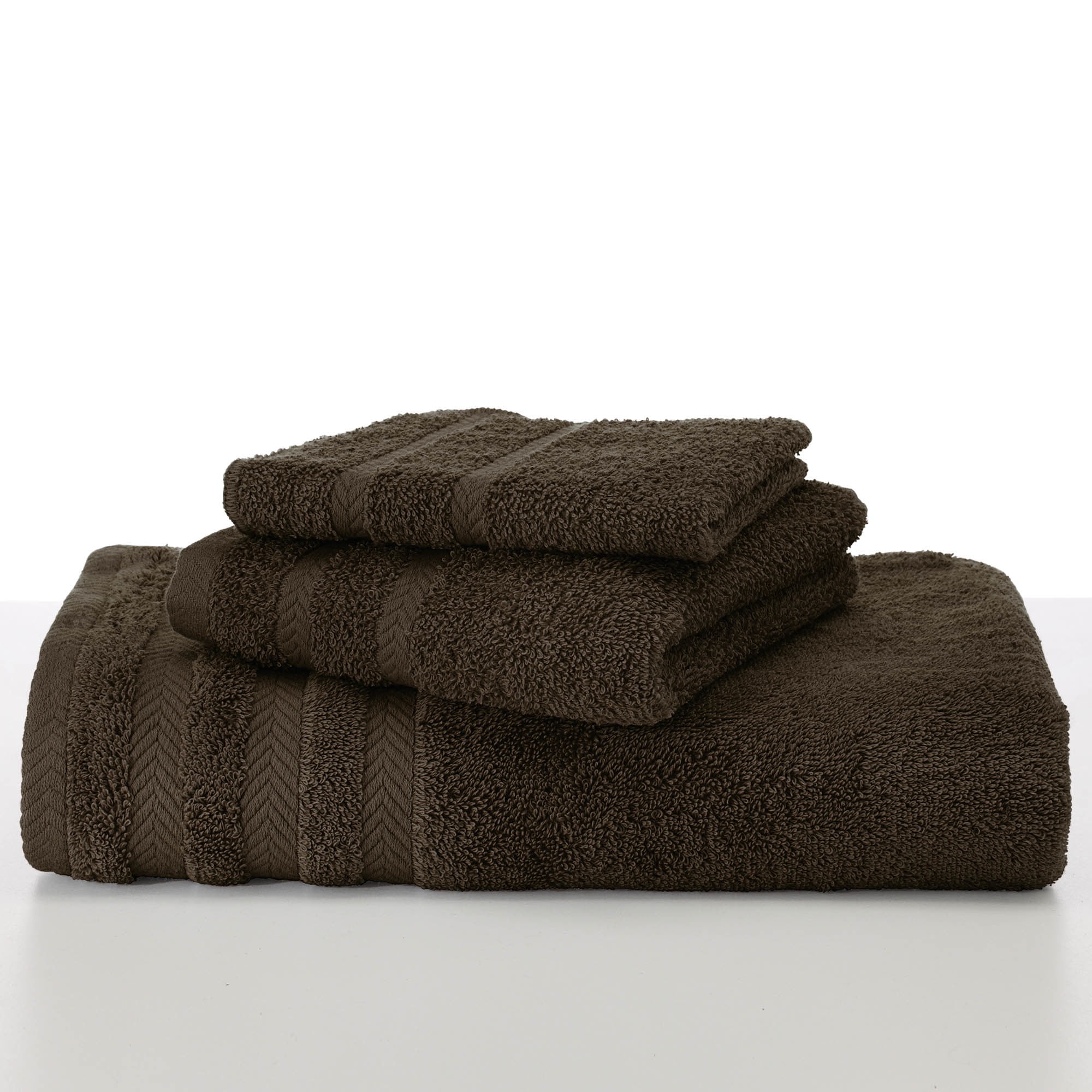 Egyptian Cotton with Dryfast Dark Brown Hand Towel