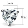 thumbnail image 2 of LO3951 - Rhodium Brass Earrings with AAA Grade CZ in Clear, 2 of 2