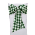 thumbnail image 7 of LA Linen TCcheck8x108-Pk10-OrangeK48 Gingham Checkered Chair Bows, White & Orange - 8 x 108 in. - Pack of 10, 7 of 7