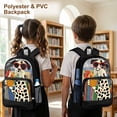 thumbnail image 4 of ZIATUBLES Clear Backpack, Heavy Duty Fabric & PVC Transparent Bookbag with Cool Dalmatian Tropical Drink Print, Large Capacity See Through Backpack for School College Work Travel Security, 4 of 7