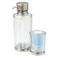 thumbnail image 6 of mDesign Plastic Refillable Mouthwash Dispenser/Cup Organizer - Clear/ Brushed, 6 of 6
