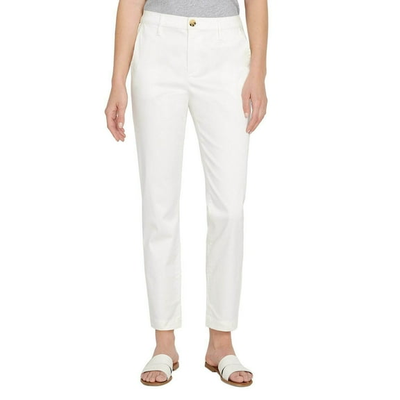 Nautica Ladies' Stretch Ankle Pants, White 4/27 - NEW