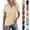 18# Khaki, variant on Womens 2026 Lapel Blouses V Neck Polo Shirts Short Sleeve Shirts Solid Color Basic Tees Dressy Casual Summer Tops Yellow M