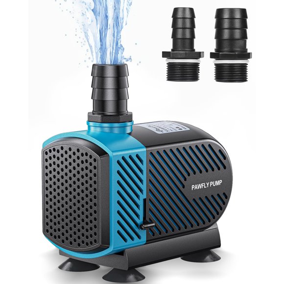 Pawfly Pompe à Eau Submersible Aquarium 800 GPH Ultra Silencieuse avec Hauteur de Levage 8.2 Pieds Pompe à Eau Réglable pour Aquariums