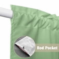 thumbnail image 2 of Green Kitchen Window Curtains, Swag Curtains Valance for Bedroom Living Room Bathroom, Minimalist Solid Color Modern Abstract Rod Pocket Window Treatment Curtain Block Drapes 2 Panels 28"x36", 2 of 9