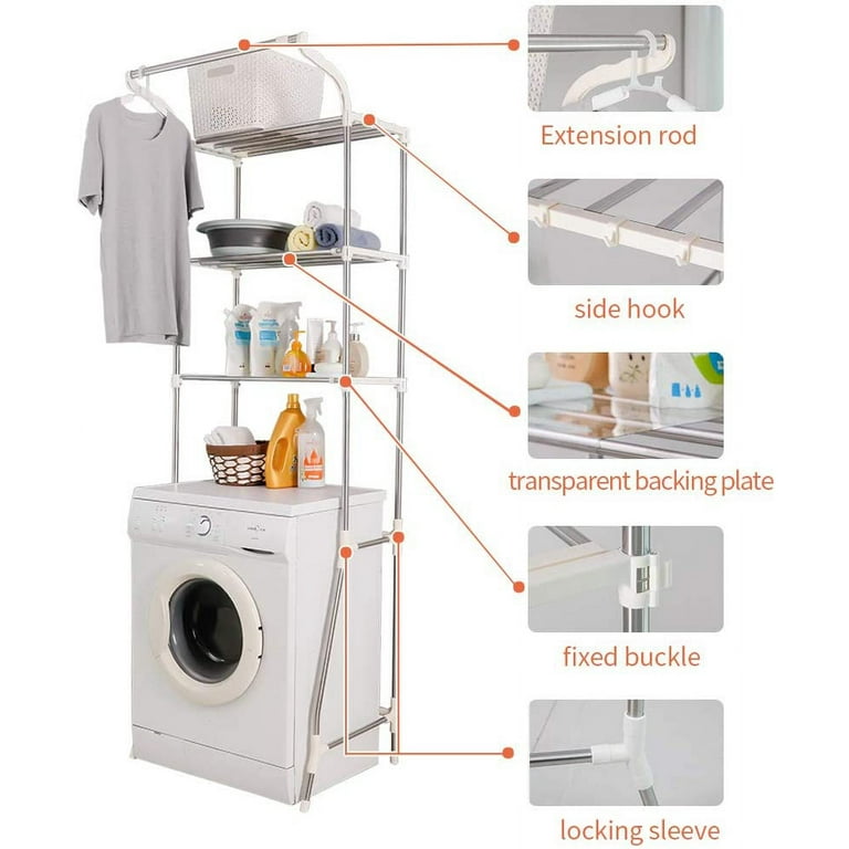 3 Tier Laundry Room Shelf Over Washing Machine Storage Utility