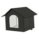 thumbnail image 5 of Casa para gatos de exterior, cama para gatos, impermeable, de tela Oxford, de aluminio, para exteriores e interiores, tienda de campaña para gatitos. Negro S, 5 of 8