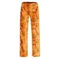 thumbnail image 4 of Dwralegc Halloween Pajamas Women Long Bottoms Casual Pajamas Pants Elastic Waist Funny Halloween Print Soft Sleepwear Saffron 2XL, 4 of 4