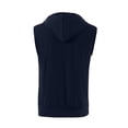 thumbnail image 4 of IYTR Mens Sleeveless Hooded Tank Top Kangaroo Pocket Athletic Gym Workout Muscle Cut Bodybuilding Casual Solid Color Hoodie Vest (Navy,XXL), 4 of 9