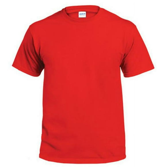 Gildan G2000RED-XL Adult Short Sleeve Non-Pocket Tee Shirt- Red - Extra Large