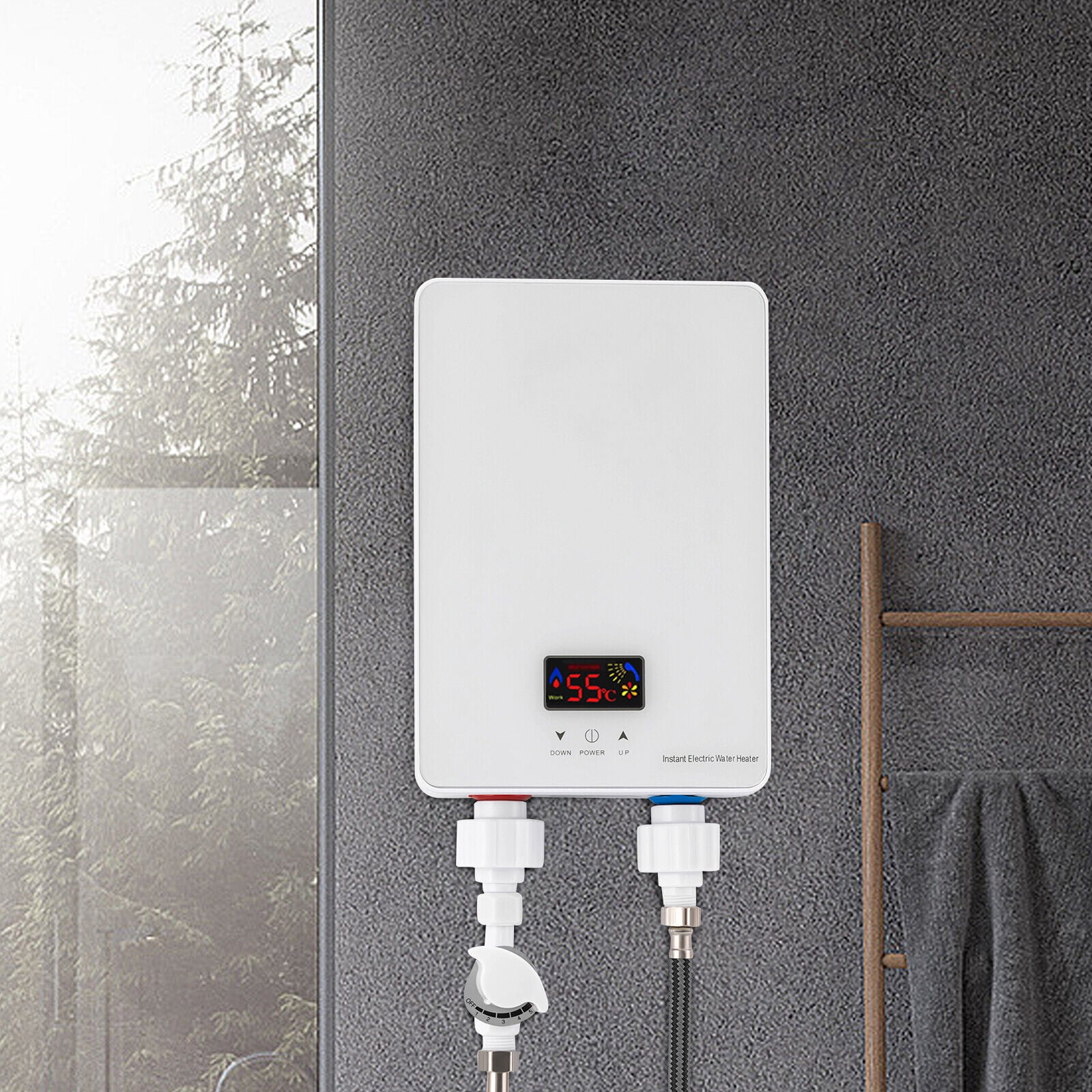 Instant Hot Water Heater 6000W Electric Tankless On Demand House Shower Sink