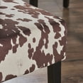 thumbnail image 4 of GDF Studio Thurber Contemporary Upholstered Dining Chairs, Set of 2, Brown and White Cow Pattern Velvet and Espresso, 4 of 12