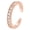 Rose Gold, variant on Cubic Zirconia Polished Open-Ended Adjustable Open Cuff Ring Clear Silver R175