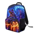 thumbnail image 2 of Uorisanigo Kids Backpack for School, Large Capacity 17 Inch Lightning Fire T-Rex Bookbag with Adjustable Padded Straps, Ideal for Boys Girls Sports and Daily Use, 2 of 7