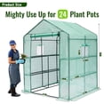 thumbnail image 3 of 57 x 57 x 76" Walk-in Greenhouse - Durable Outdoor Kit with Thicken PE Cover & Window. Heavy Duty 3-Tier 8-Shelf Plant House for Backyard, Patio, Indoor. ESL Greenhouses, 3 of 8