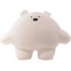 thumbnail image 1 of ZHAOCHENG Almohada de peluche de dinosaurio de oso blanco grande y gordo con dibujos animados, juguete de abrazo súper suave para regalo (oso de 9,8 pulgadas), 1 of 5