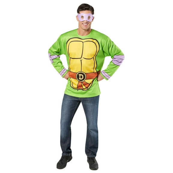 Teenage Mutant Ninja Turtles Classic Donatello Costume Top and Mask for Adults by Rubies, Men's Medium