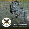thumbnail image 3 of ARROWHEAD OUTDOOR 360° Degree Swivel Hunting Chair w/ Armrests, Perfect for Blinds, No Sink Feet, Supports up to 450lbs, Carrying Case, Steel Frame, Fishing, High-Grade 600D Canvas, USA-Based Support, 3 of 7
