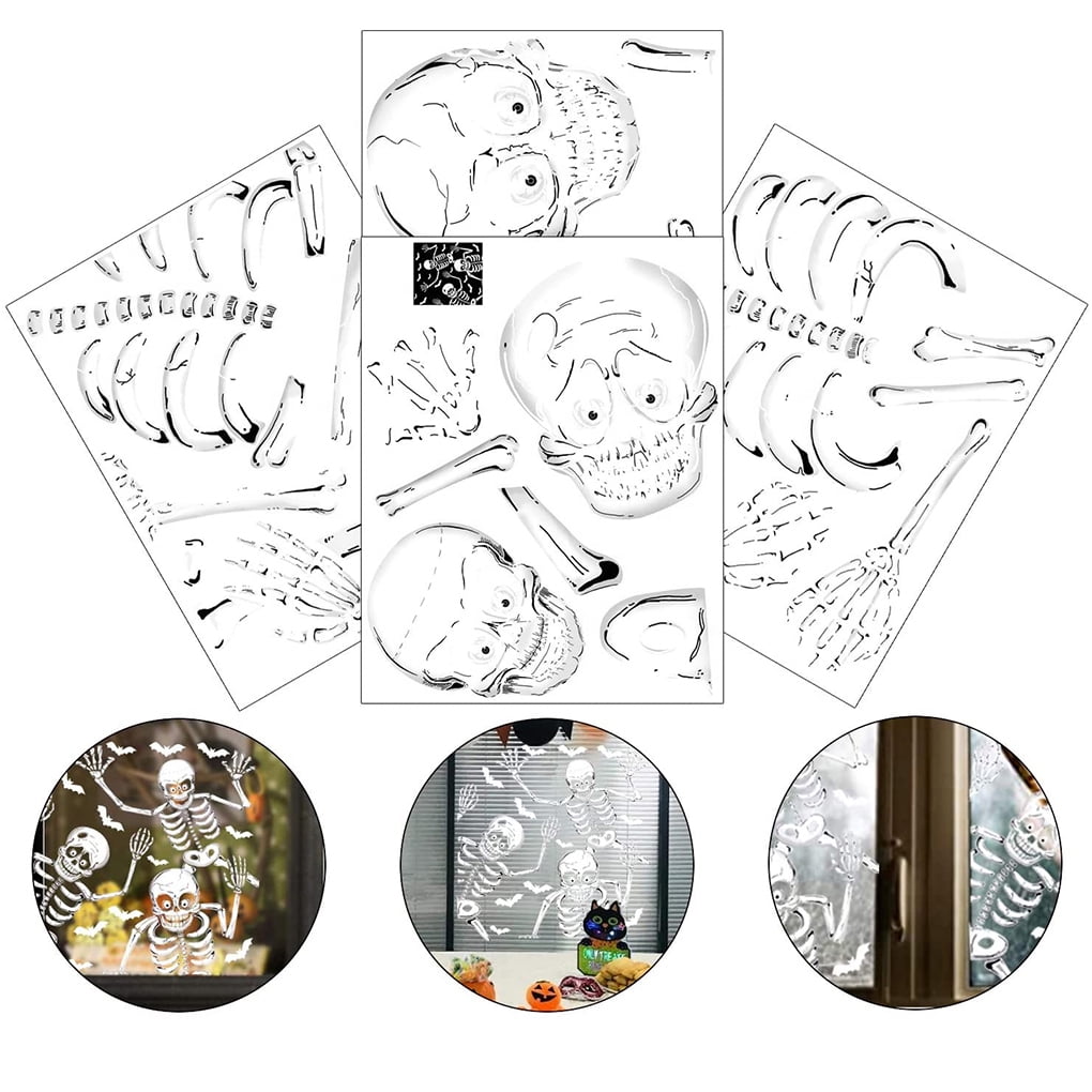 Sailomoon 4 Sheets Window Clings Halloween Decoration Glass Stickers