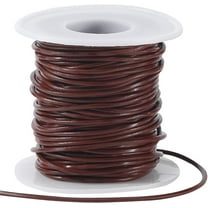 22 Yards/20M Round Leather Cording Brown Leather Lace 2mm Cowhide Retro Beaded Straps Twine String Rope Cord with Spool for Jewelry Making Bracelets Necklaces Braiding DIY Crafts Supplies