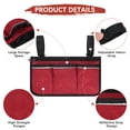 thumbnail image 2 of Uxcell Sac d'Accoudoir de Chaise de Plage [Lot de 1] - Polyester Imperméable Sangles Réglables Bande Réfléchissante Plage [Rouge Vin], 2 of 2