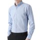 thumbnail image 3 of Blusa y camisa de manga larga con cuello vuelto para hombre, color liso, bolsillos con rayas, solapa con botones, blusa de poliéster para hombre, 3 of 3
