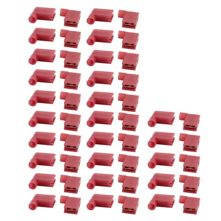 50Pcs Flag Crimp Terminals Female Nylon Fully Insulated Wire Connectors ...