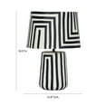 thumbnail image 3 of Minori Black Striped Papier Mache Table Lamp, 3 of 7