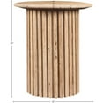 thumbnail image 3 of Meridian Furniture Genoa Beige Travertine Stone End Table, 3 of 10