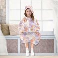 thumbnail image 7 of Wearable Blanket with Sleeves and Pocket Oversized Hooded Sweatshirt 3-14 YR Light-colored Pumpkin S, 7 of 7