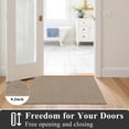 thumbnail image 4 of Bathroom Rugs Sets 3 Pieces, Ultra Thin Bath Mats Fit Under Door, Absorbent Quickly Dry Rubber Backing Braided Bath Mat Set, 4 of 10