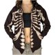 thumbnail image 4 of Jersey de otoño e invierno para mujer, con capucha, estilo punk oscuro, estampado, costura, manga larga, fino, suelto, informal, con cuello encapuchado, suéter, abrigo Pompotops qwe15654, 4 of 8