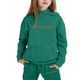 thumbnail image 4 of Zylarhe Girls Boys Sweatshirt Stylish Girls Outfits Set for Casual Winter Wear Featuring Printed Hooded Sweatshirt Ensemble Suitable for Dark Green 7-8 Years, 4 of 4