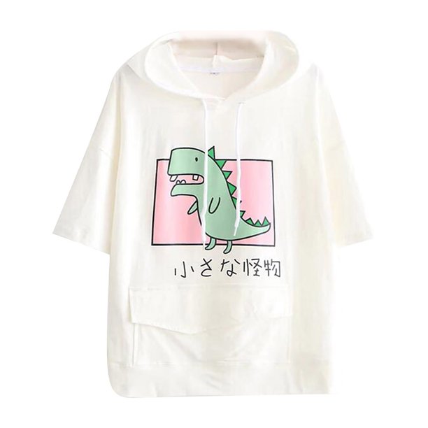 Womens Summer Tops Women S Casual Animal Cute Emo Dinosaur Shirt Hoodie Hoody Short Sleeve Tops Cute Crop Tops For Women Walmart Com Womens Summer Tops Women S Casual Animal Cute Emo Dinosaur Shirt Hoodie Hoody Short Sleeve Tops Cute Crop Tops For Women Walmart Com