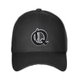 thumbnail image 2 of Daxton Structured Baseball Hat Cap Old English A to Z Letter Number Initial-Black, Letter Q, 2 of 4